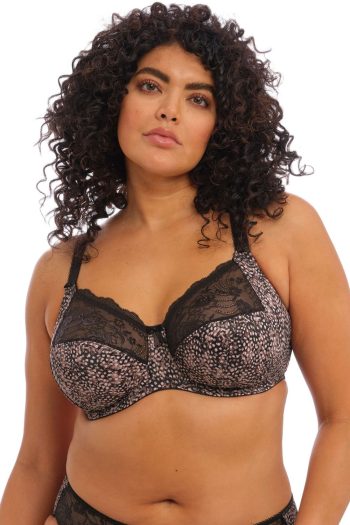 Elomi Morgan Banded Bra, Ebony, Front View