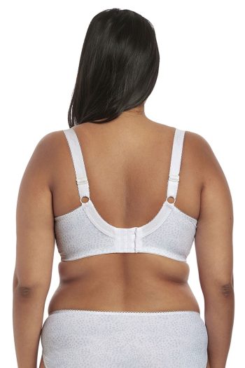 Elomi Morgan Banded Bra, White, Back View