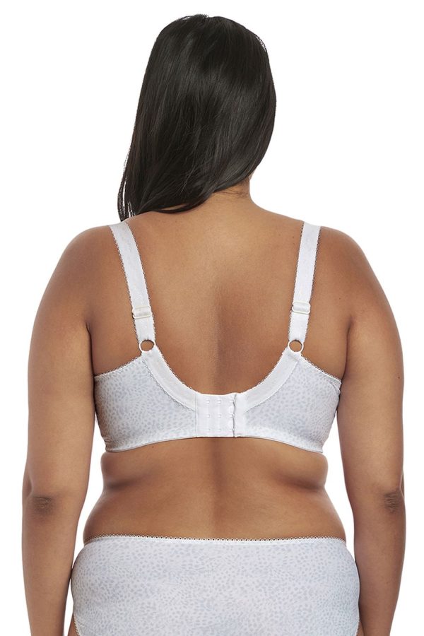 Elomi Morgan Banded Bra, White, Back View