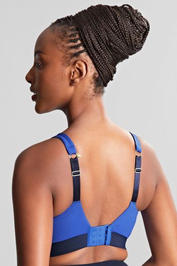 Panache Sport Endurance Underwired Sports Bra, Blue, Regular Back View