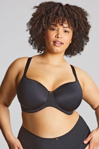 Sculptresse Elegance Moulded Spacer Bra, Noir, Regular Front View