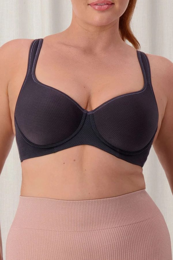 Triumph Triaction Racerback Sports Bras 2 Pack, Dark, Front View