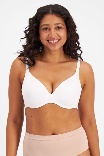 Berlei Barely There Contour Bra, White, Front View