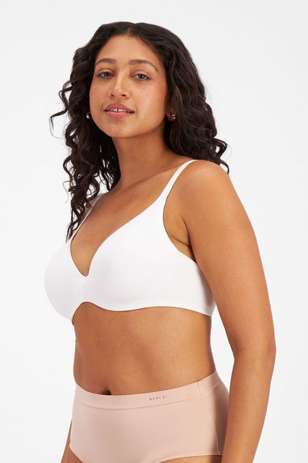 Berlei Barely There Contour Bra, White, Side View