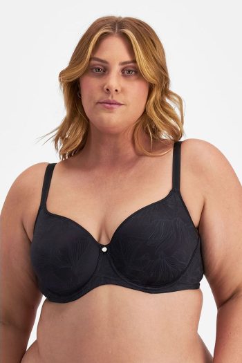 Berlei Lift and Shape T-Shirt Bra, Black, Front View