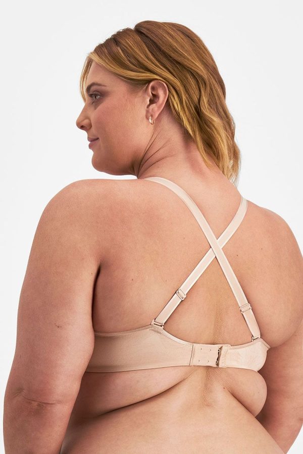 Berlei Lift and Shape T-Shirt Bra, Nude, Crossed Back View