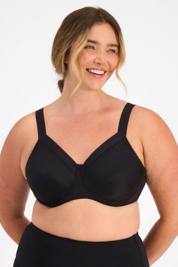 Berlei Shift Non-Padded Sports Bra, Black, Front View