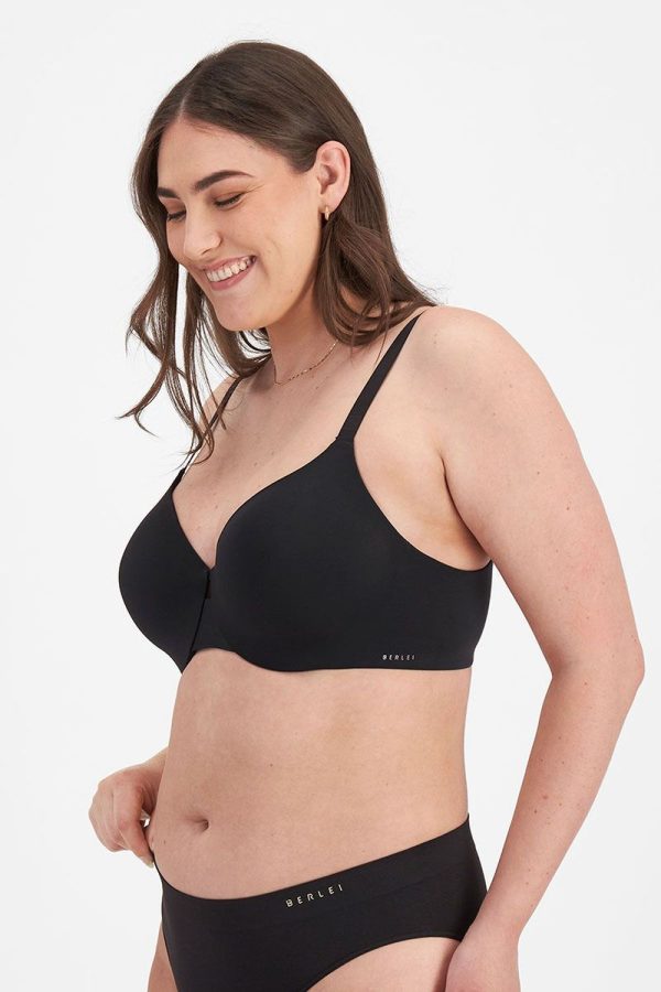 Berlei Understate Full Coverage Bra, Black, Side View