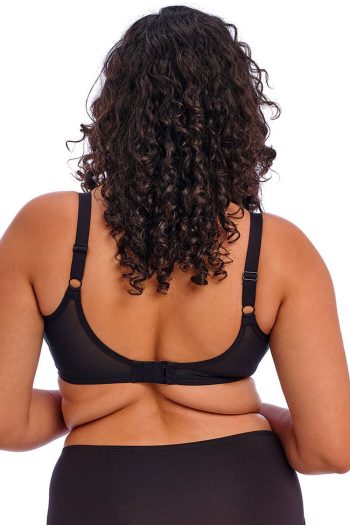 Elomi Smooth Moulded Non-Padded Bra, Black, Back View
