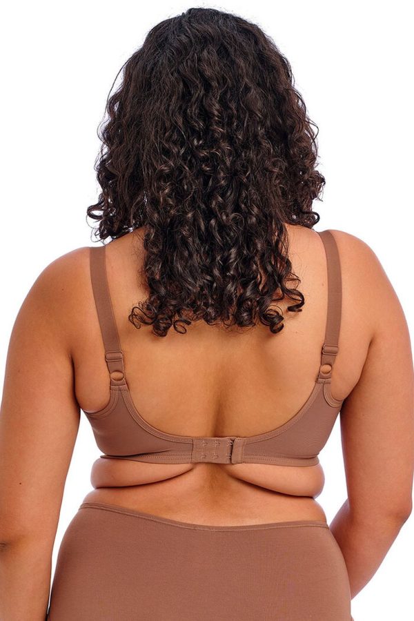 Elomi Smooth Moulded Non-Padded Bra, Clove, Back View