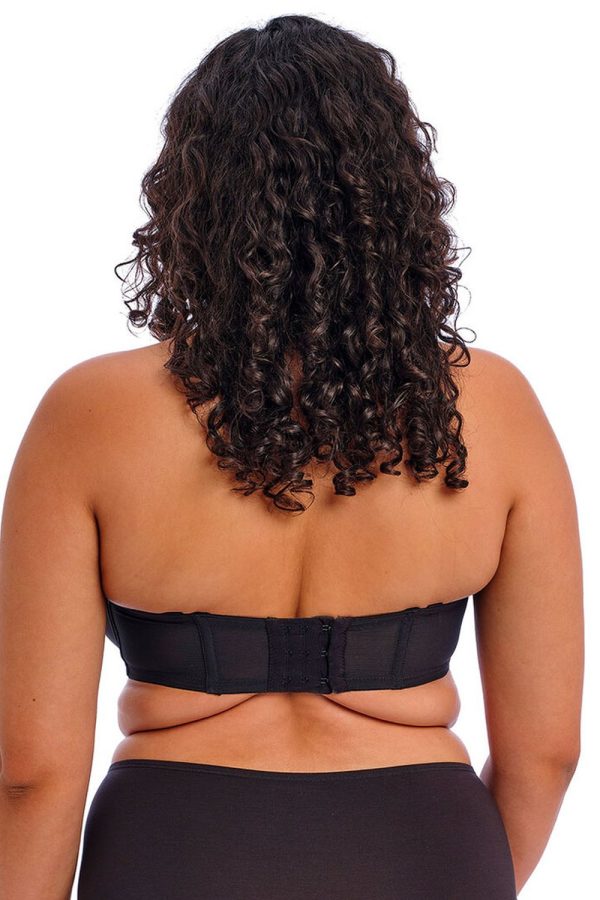 Elomi Smooth Moulded Strapless Bra, Black, Strapless Back View