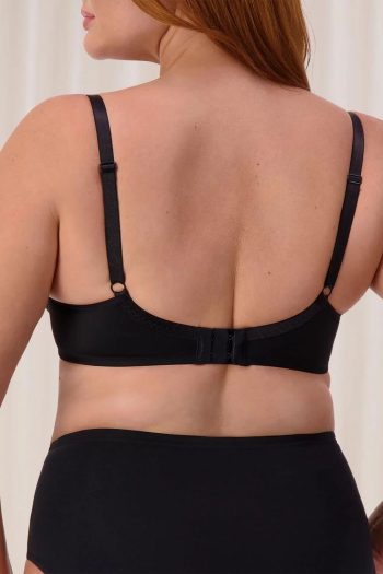 Triumph Gorgeous Luxury T-Shirt Bra, Black, Back View