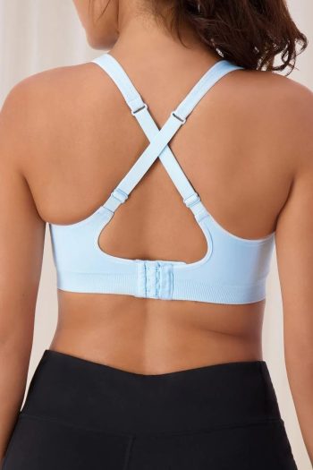 Triumph Triaction Ultra Seamfree Top, Sky Blue, Back View
