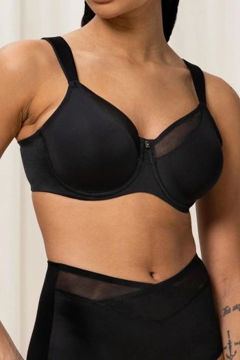 Triumph True Shape Sensation Minimiser Bra, Black, Front View