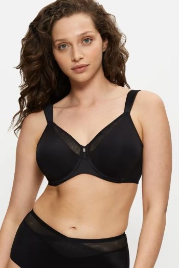 Triumph True Shape Sensation Minimiser Bra, Black, Front View