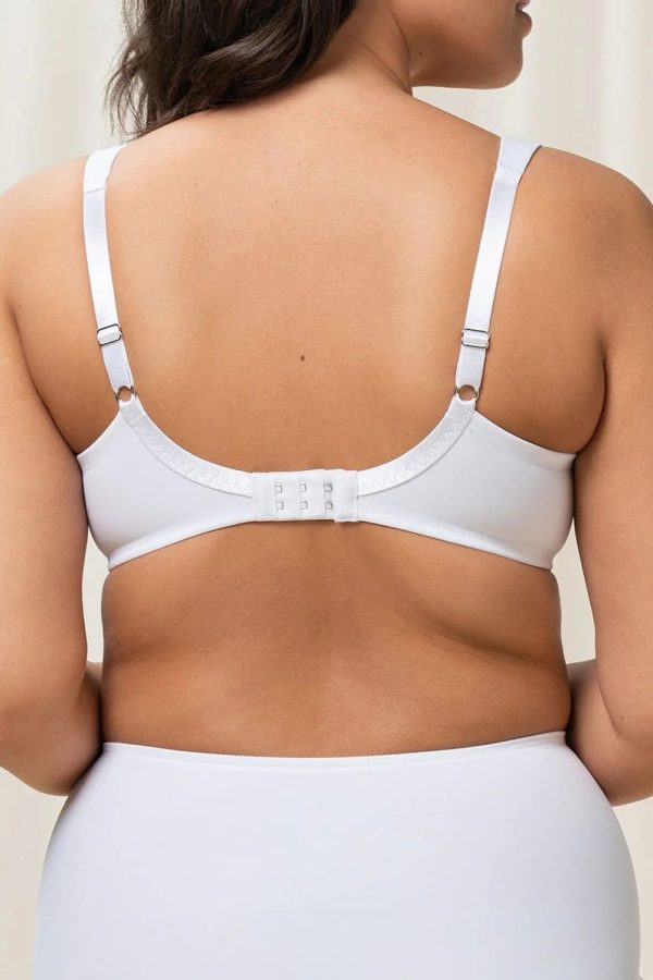 Triumph True Shape Sensation Minimiser Bra, White, Back View