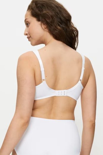 Triumph True Shape Sensation Minimiser Bra, White, Back View