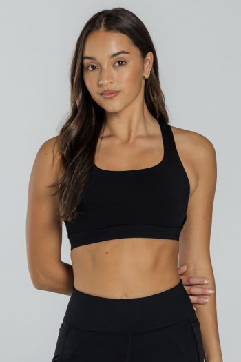 Abi and Joseph Carrera Crop, Black, Front View