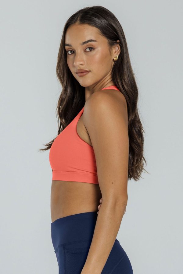 Abi and Joseph Carrera Crop, Light Tangerine, Side View