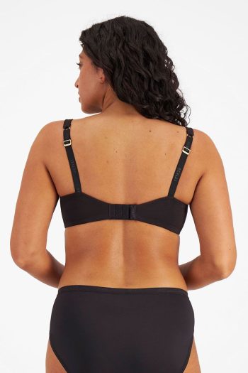 Berlei Barely There Cotton Rich Contour Bra, Black, Back View
