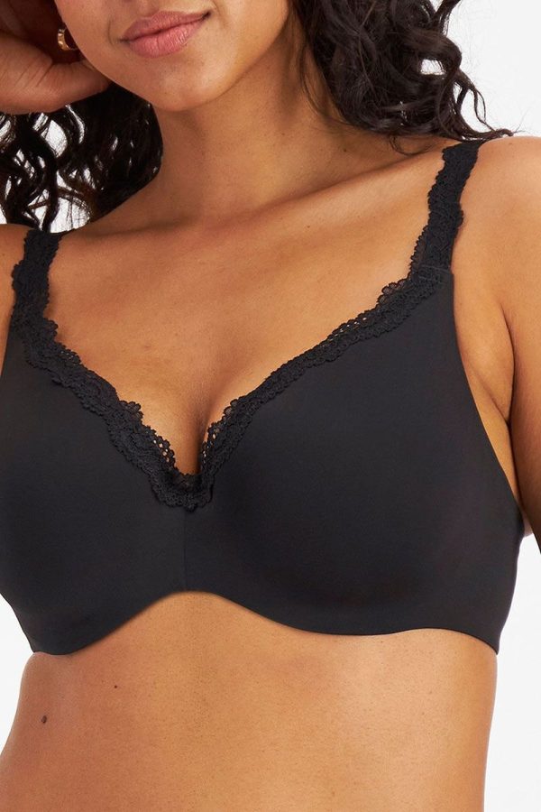 Berlei Barely There Luxe Contour Bra, Black, Close Up View