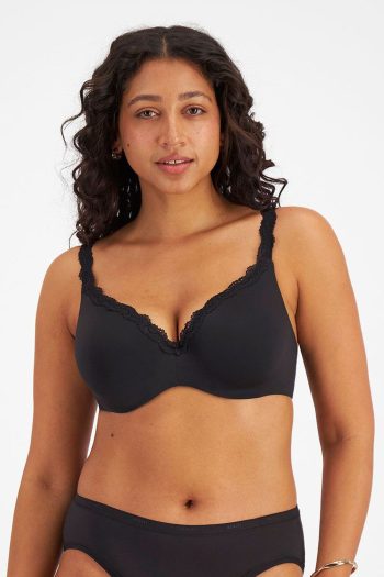 Berlei Barely There Luxe Contour Bra, Black, Front View