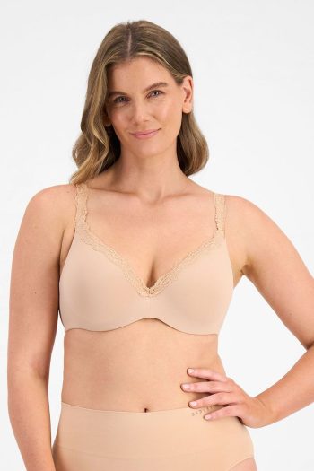 Berlei Barely There Luxe Contour Bra, Nude, Front View