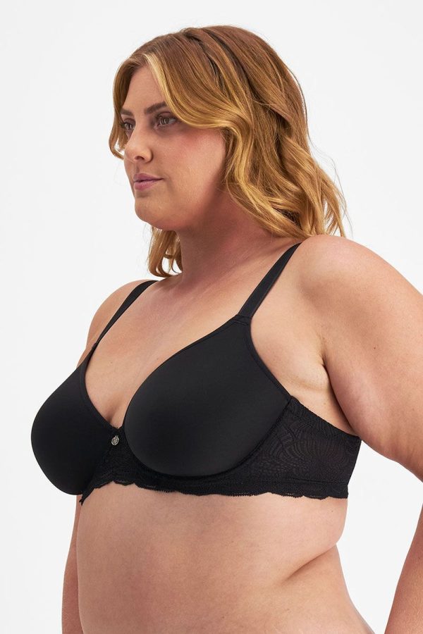 Berlei Lift and Shape T-Shirt Spacer Bra, Black, Side View