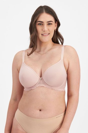 Berlei Lift and Shape T-Shirt Spacer Bra, Nude, Front View
