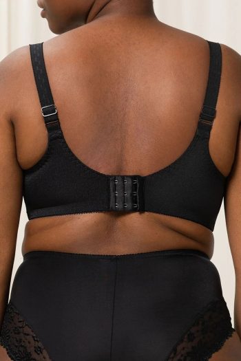 Triumph Ladyform Soft Minimiser Bra, Black, Back View