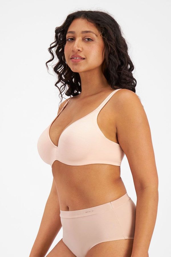 Berlei Barely There Contour Bra, Cream Blush, Side View