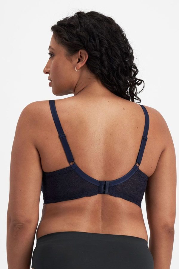 Berlei Lift and Shape T-Shirt Spacer Bra, Navy, Back View