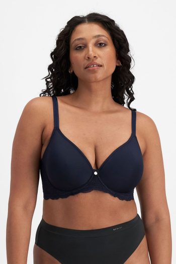 Berlei Lift and Shape T-Shirt Spacer Bra, Navy, Front View