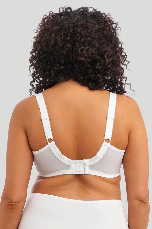 Elomi Morgan Stretch Banded Bra, White, Back View