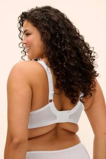 Elomi Morgan Stretch Banded Bra, White, Back View