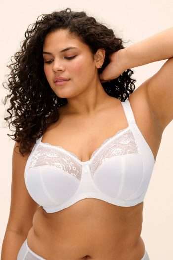 Elomi Morgan Stretch Banded Bra, White, Front View