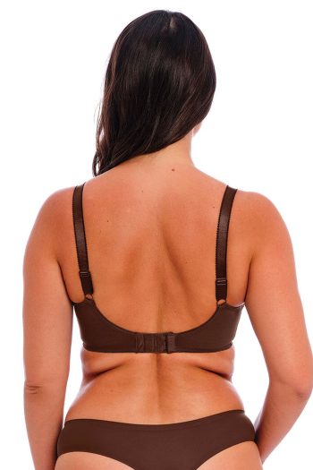 Fantasie Fusion Full Cup Side Support Bra, Coffee Roast, Back View