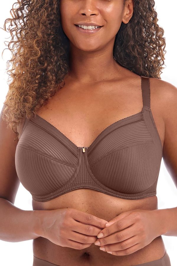 Fantasie Fusion Full Cup Side Support Bra, Coffee Roast, Front View