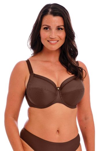 Fantasie Fusion Full Cup Side Support Bra, Coffee Roast, Front View