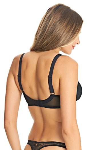 Freya Fancies Balcony Bra, Black, Back View