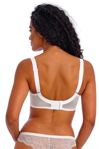 Freya Fancies Balcony Bra, White, Back View