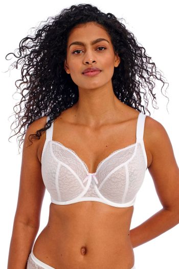 Freya Fancies Balcony Bra, White, Front View