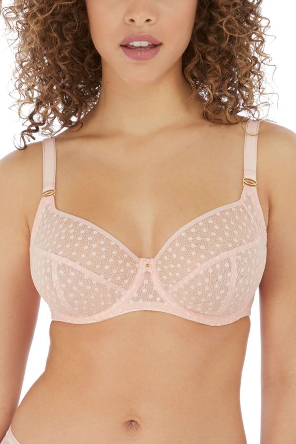 Freya Starlight Side Support Bra, Rosewater, Front View