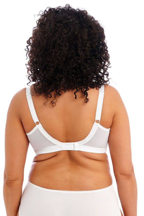Elomi Cate Wirefree Bra, White, Back View