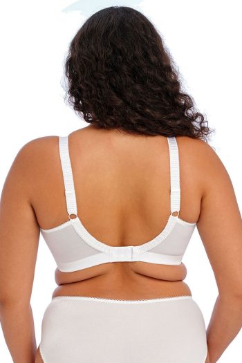 Elomi Cate Wirefree Bra, White, Back View