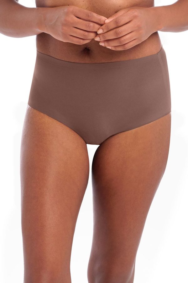 Fantasie Smoothease Invisible Stretch Full Brief, Coffee Roast, Front View