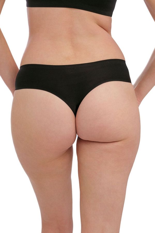 Fantasie Smoothease Invisible Stretch Thong, Black, Back View