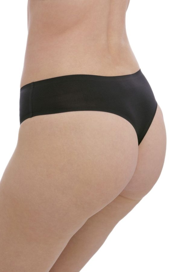 Fantasie Smoothease Invisible Stretch Thong, Black, Side View