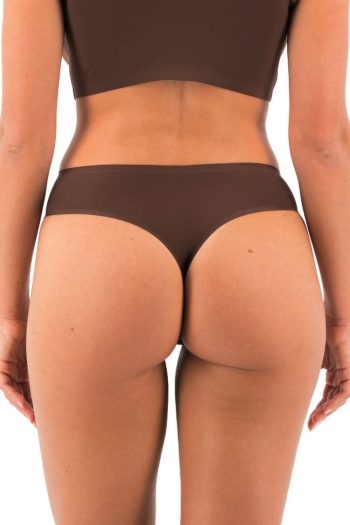 Fantasie Smoothease Invisible Stretch Thong, Coffee Roast, Back View