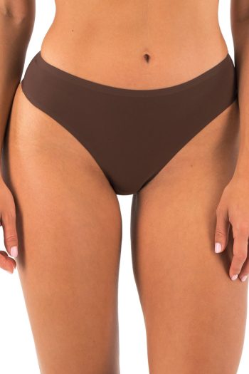 Fantasie Smoothease Invisible Stretch Thong, Coffee Roast, Front View